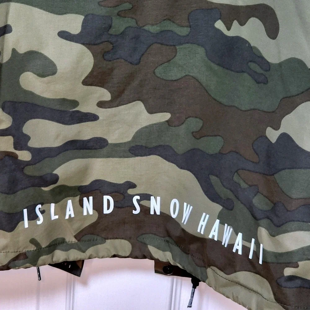 Island Snow Hawaii ISH Camo Coach's Jacket - Snap Front - Hawaii Exclusive